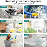VIMALIFE Electric Spin Scrubber, Cordless Bathroom Cleaning Brush IPX6 Waterproof with 5 Replaceable Heads, Power Scrubber for Bathtub, Tiles, Car Wash, Kitchen & Multi-Surface Home Cleaning