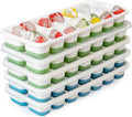 Ice Cube Trays for Freezer - 3 Pack 42 Cubes, Easy to Release Silicone Ice Trays with Spill-Resistant Lids, Reusable Ice Tray,Stackable and BPA-Free, Perfect for Cocktails, Drinks,and Ice Coffee