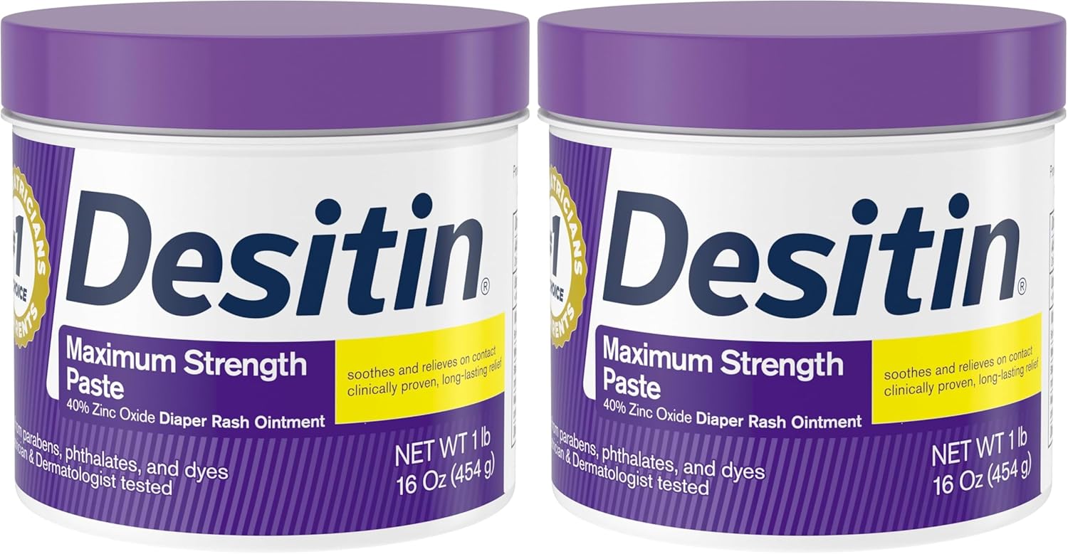 desitin maximum strength baby diaper rash cream 40% zinc oxide 4.8 oz tube hypoallergenic