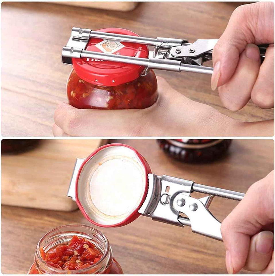 zengxiaoyun® Master Jar & Bottle Opener, Adjustable Multifunctional Stainless Steel Can Opener Jar Lid Gripper, Manual,Kitchen Accessories