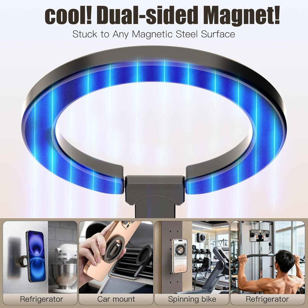 Magnetic Phone Ring for MagSafe Grip Super Magnet Compatible with iPhone 17 Pro Max Plus and More, Grey
