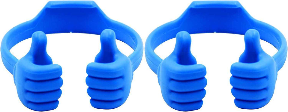 HONSKY Thumbs-Up Phone Stand for Tablets, E-Readers and Smart Phones – Green/Purple – 2 Count