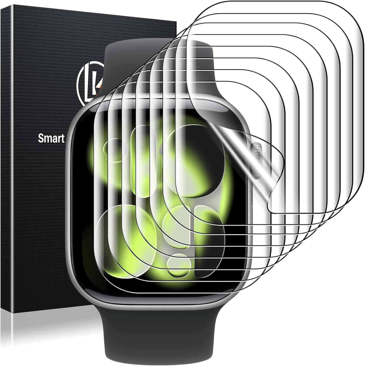 LK 6 Pack for Apple Watch Series 11/ Series 10 Screen Protector 42mm - Anti-Scratch, Self-Healing Soft TPU Screen Protector for Apple Watch 42mm, Bubble Free, HD Transparent, Touch Sensitive