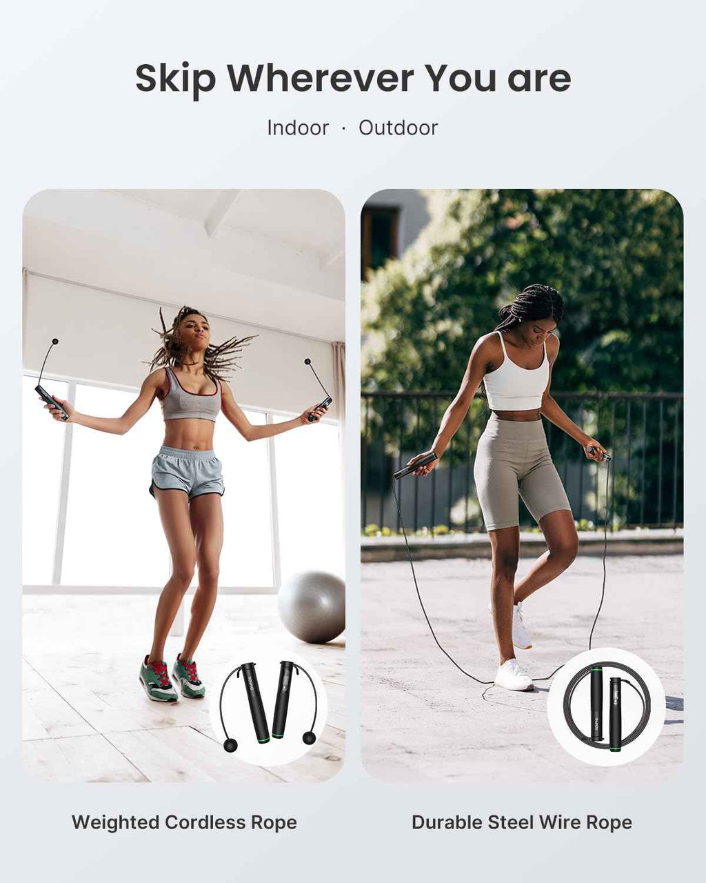 renpho cordless weighted jump rope with counter for fitness and crossfit workouts