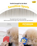 Pethroom professional eye comb for pets in stainless steel, gentle round-head grooming tool for cats and dogs eye gunk removal