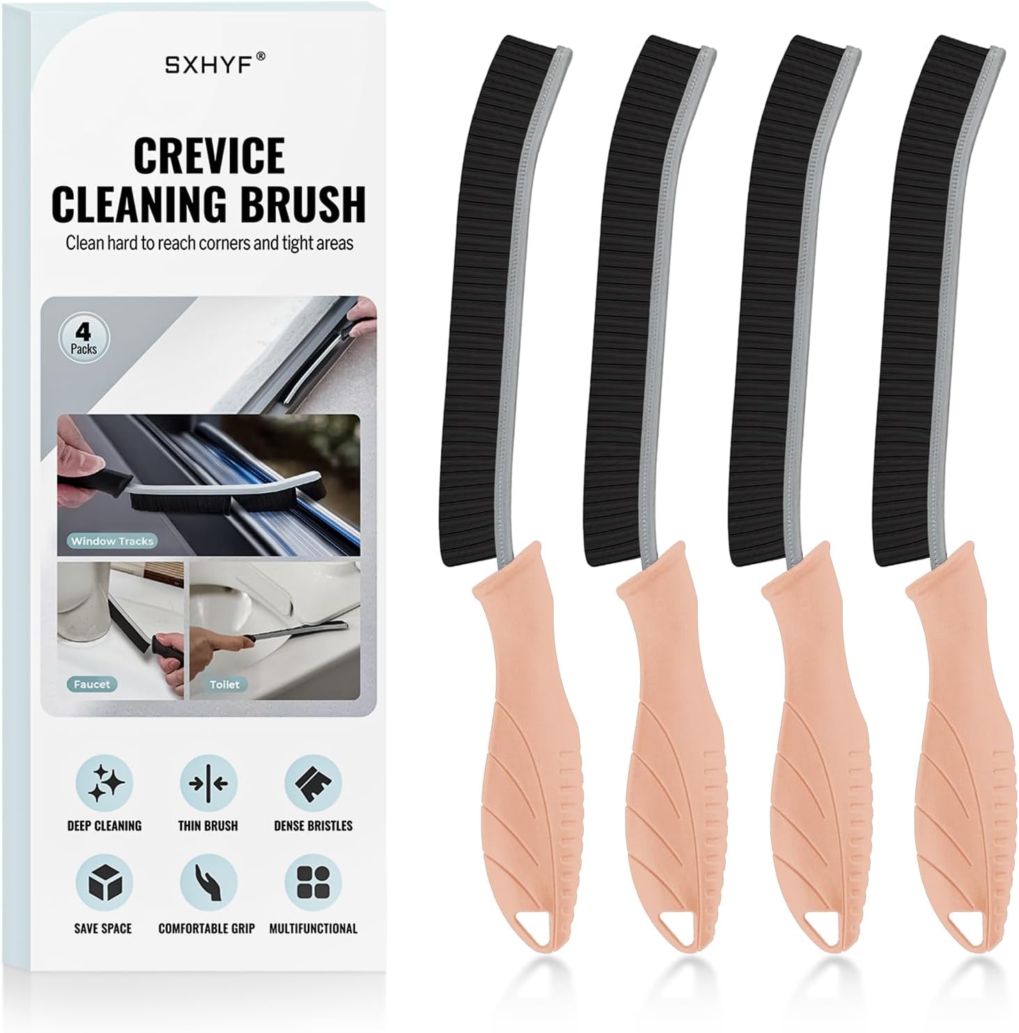 sxhyf crevice cleaning brush hard bristle grout scrub brush for bathroom kitchen household cleaning