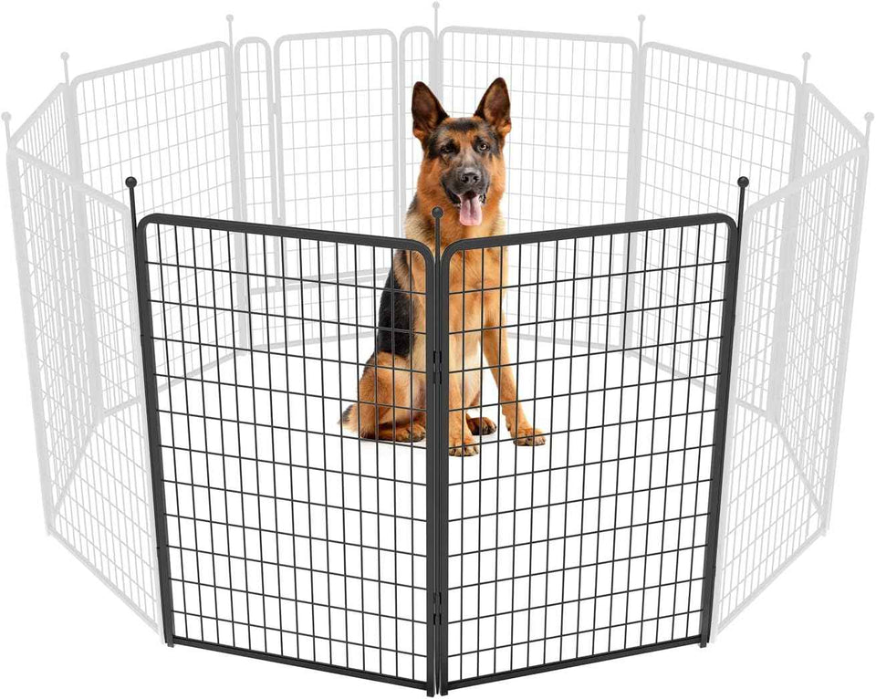 FXW Rollick Unleashed Dog Playpen for Indoor, Yard, RV Camping, 24 inch 8 Panels for Small and Puppy Dogs, Black│Patented