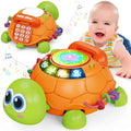 Jyusmile Baby Toys 6 to 12 Months, Musical Turtle Crawling Infant Toys, Early Learning Educational Toy with Light & Sound, Christmas Birthday Gifts for Boy Girl 7 8 9 10 11 Month 0-1 Year Old