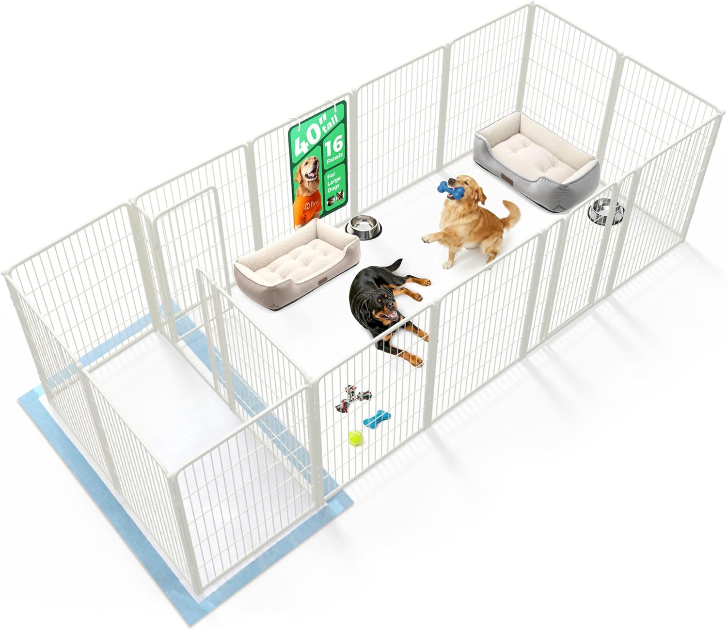 fxw homeplus unleashed 24 inch 6 panels dog pen black patented