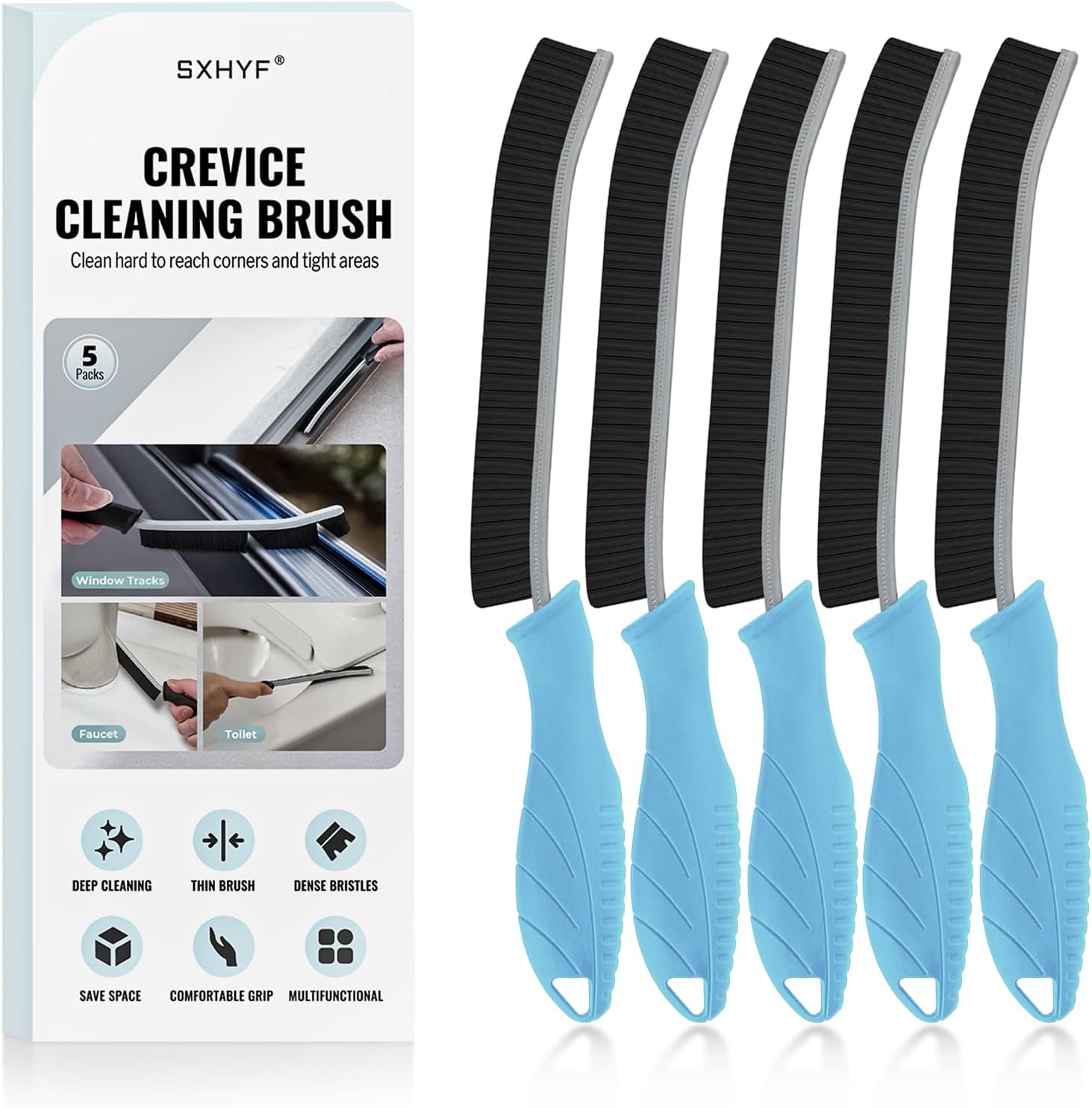sxhyf crevice cleaning brush hard bristle grout scrub brush for bathroom kitchen household cleaning