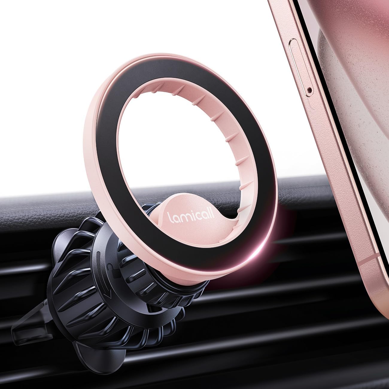 Lamicall for MagSafe Car Mount - [20 Super Magnets] Magnetic Car Phone Mount, Air Vent Phone Holder Car, Hands Free Cell Phone Holder Clip Car Accessories fit iPhone 17 16 15 14 13 Pro Plus Max - ShopUS
