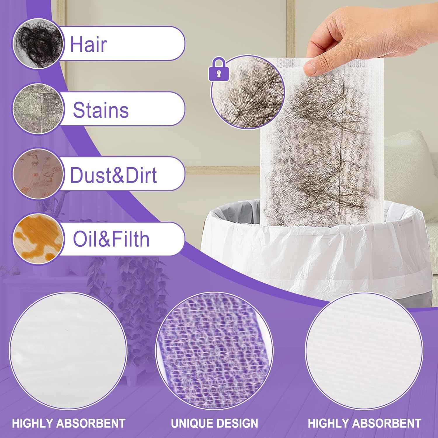 Disposable Wet Pads Refill Compatible with Wet Pads Refill Replacement for Wet Jet Pads for Household Cleaning Suit All Multi-Surface Floor,Thickness & Absorbent (20)