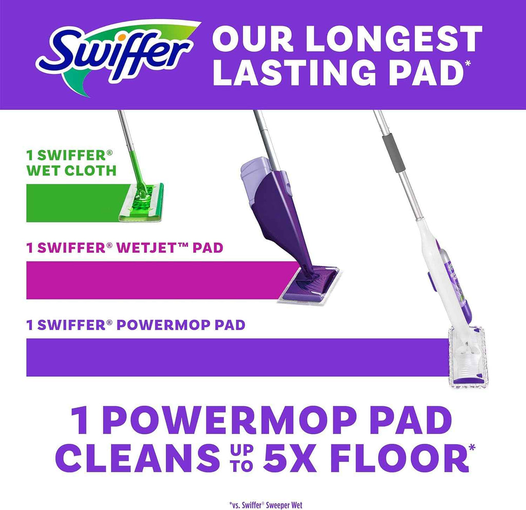 swiffer powermop multi-surface mopping pad refills, 11 count, for floor cleaning