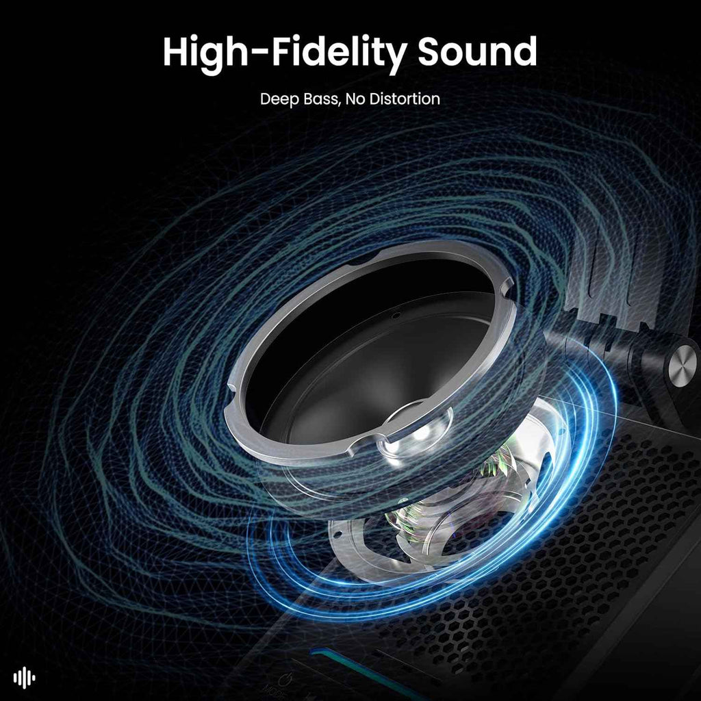 Cell phone stand with instant wireless induction Bluetooth speaker and no pairing needed