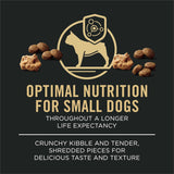 Purina Pro Plan Small Breed dry dog food for highly active dogs, shredded beef and rice formula with live probiotics, 6 lb bag