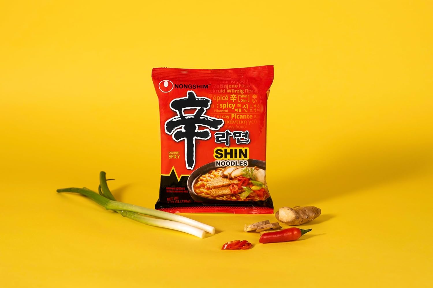 nongshim gourmet instant ramen spicy shin family pack 20 count 4.23 oz