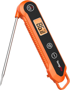 TempPro Digital Instant Read Meat Thermometer for Grilling Waterproof Kitchen Food Thermometer with Calibration Backlight Baking Bread Candy Thermometer Cooking Tools Utensils (Previously ThermoPro)