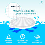 25 Pack Disposable Shower Drain Hair Catcher Mesh Stickers - Peel & Stick Drain Strainers to Prevent Clogs, Strong Waterproof Adhesive, Mess-Free Disposable Drain Covers for Shower & Bathtub