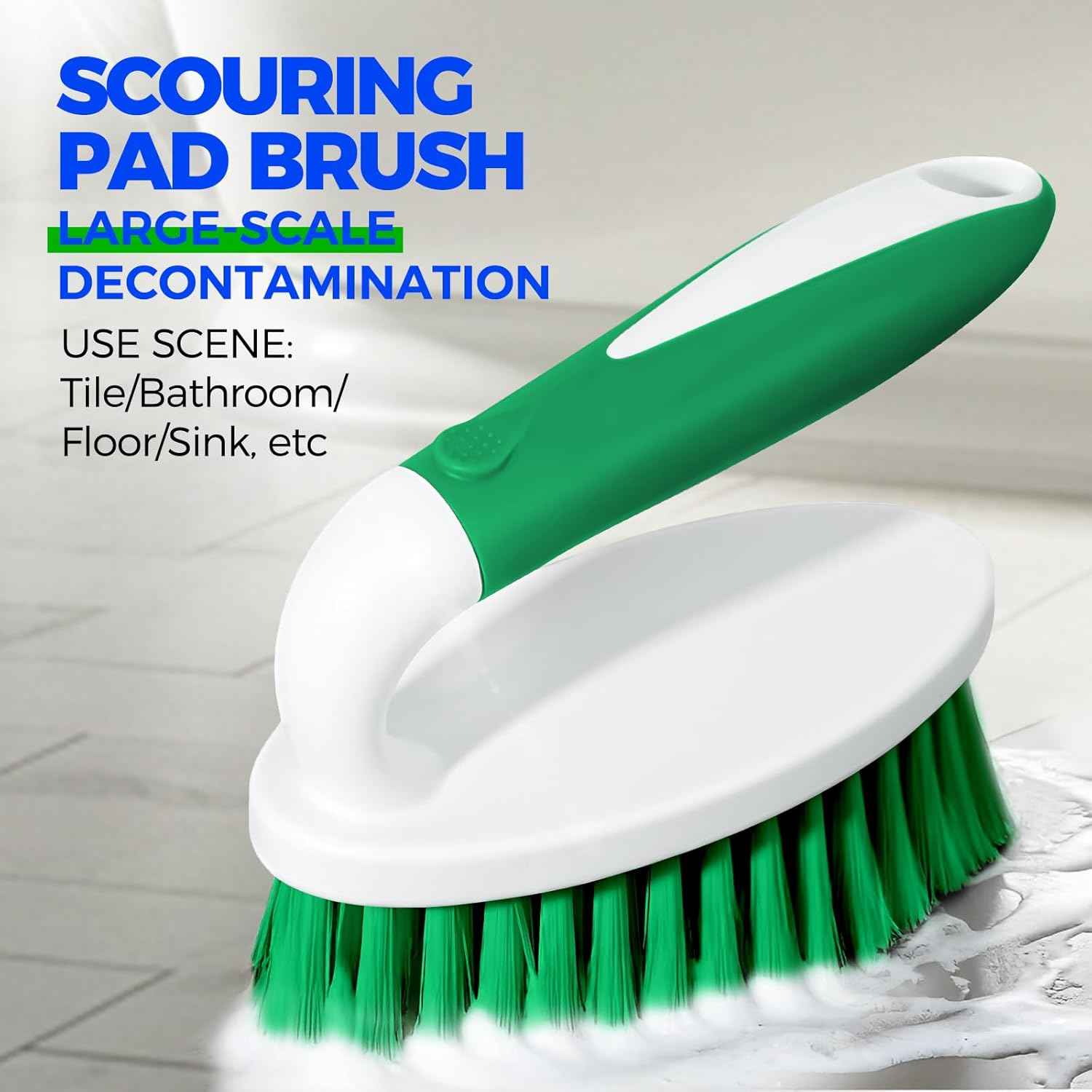 Holikme 3-piece cleaning brush set for bathroom, kitchen, and floors with ergonomic design and high-quality materials