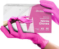 FifthPLlse Fuchsia Hot Pink Nitrile Disposable Gloves - 3 Mil Nitrile - Powder and Latex Free - Surgical Medical Exam Gloves