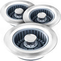 Upgraded 3in1 Kitchen Sink Drain Strainer & Sink Stopper, Stainless Steel Kitchen Drain Plug & Sink Installation Parts with Anti-Clogging Basket, Fit US Standard 3-1/2'' Sink Drain Hole, Silver