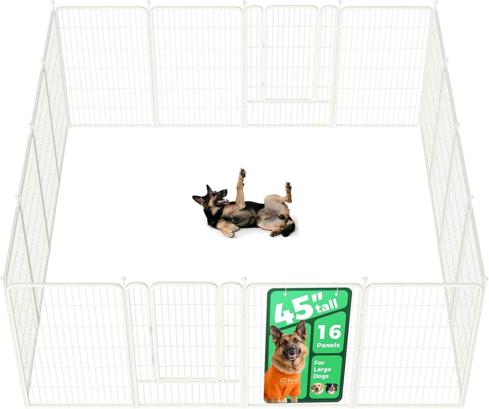 FXW Rollick Unleashed Dog Playpen for Indoor, Yard, RV Camping, 24 inch 8 Panels for Small and Puppy Dogs, Black│Patented