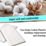 2 Pcs Organic Cotton Flannel for Castor Oil Pack Wrap, Reusable Castor Oil Compress for Stomach, Abdomen, Joints & Other Areas