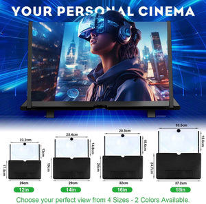 14 inch smartphone screen magnifier 3d hd foldable amplifier phone stand gift