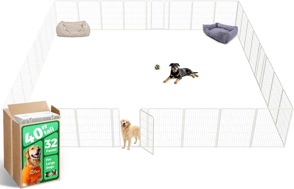 FXW Homeplus Unleashed Indoor Dog Playpen - Stress-Free and Safe Play, Heavy Duty 24 Inch 6 Panels Dog Pen for Puppy and Small Dogs, Black│Patented