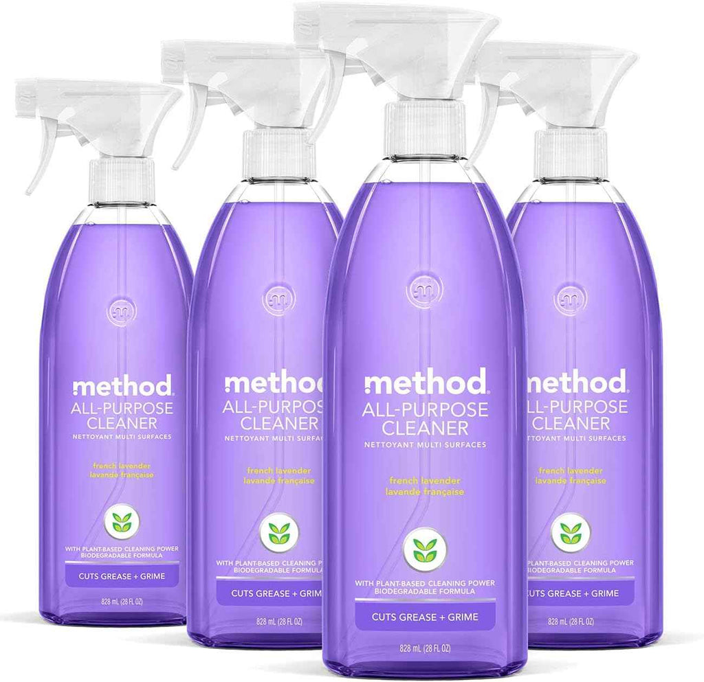 Method All-Purpose Cleaner Spray, French Lavender, 28 Fl Oz, (Pack of 4)