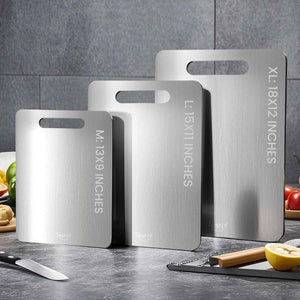 Pure Titanium 3-Pack Cutting Boards for Kitchen, Double-Sided, Easy to Clean