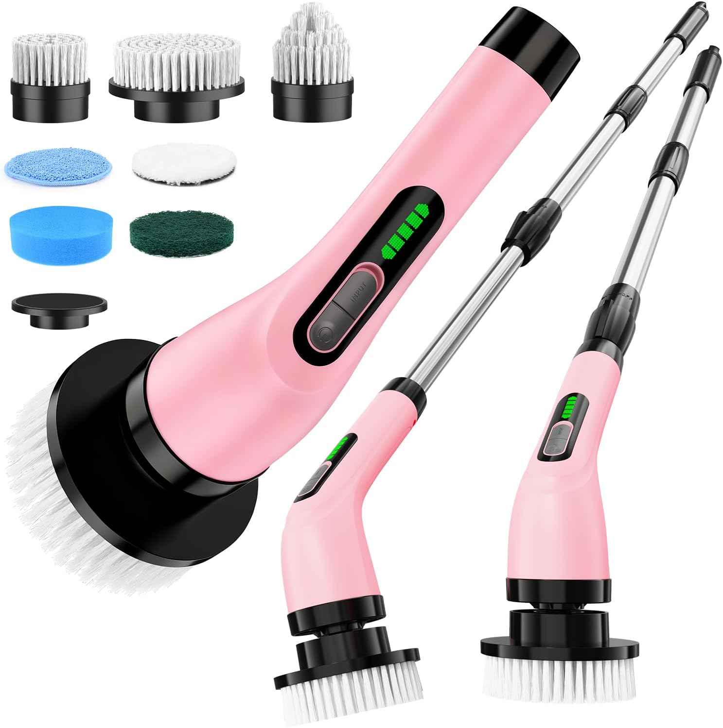 Electric Spin Scrubber for Cleaning Bathroom: Cordless Power Shower Scrubber - Electric Cleaning Brush for Tile Tub