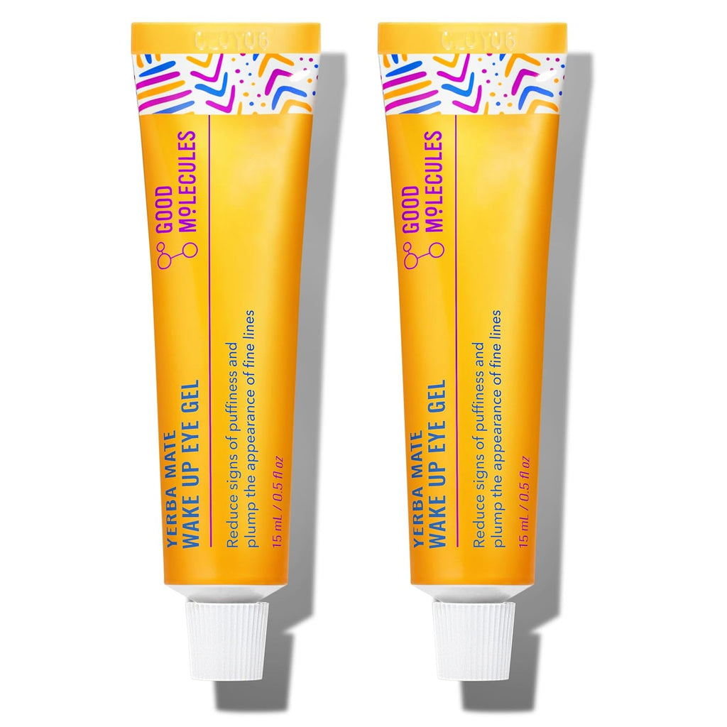 Good Molecules Yerba Mate Wake Up Eye Gel - Hydrating Under Eye Cream with Hyaluronic Acid and Caffeine for Dark Circles and Puffiness