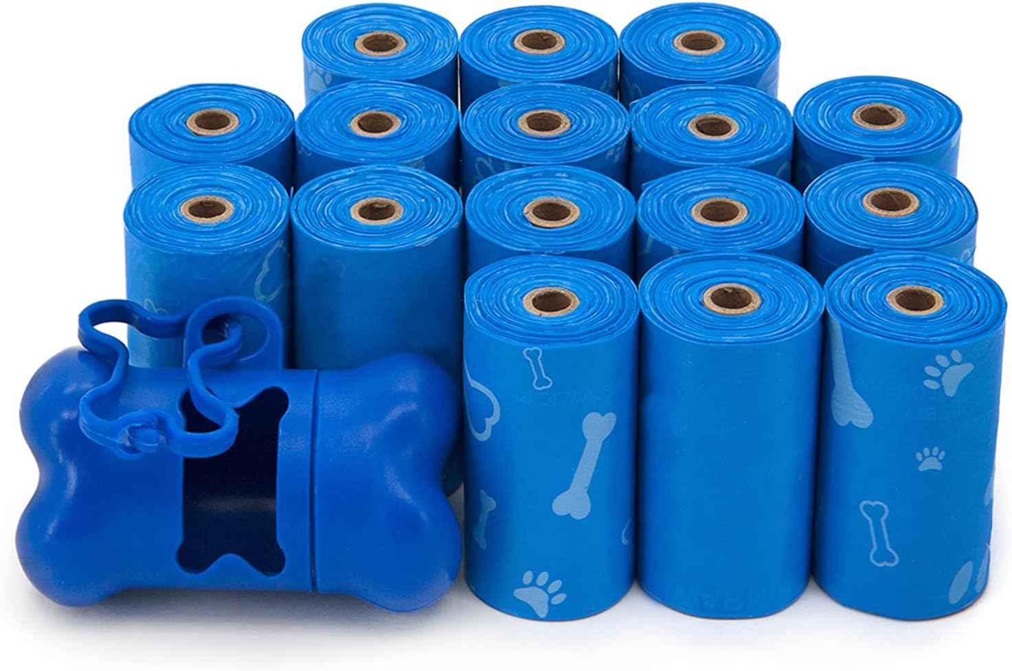 Best Pet Supplies Dog Poop Bags (150 Bags) for Waste Refuse Cleanup, Doggy Roll Replacements for Outdoor Puppy Walking and Travel, Leak Proof and Tear Resistant, Thick Plastic - Assorted Colors