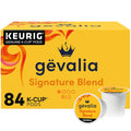 gevalia signature blend mild light roast k-cup coffee pods, 84-count box, kosher