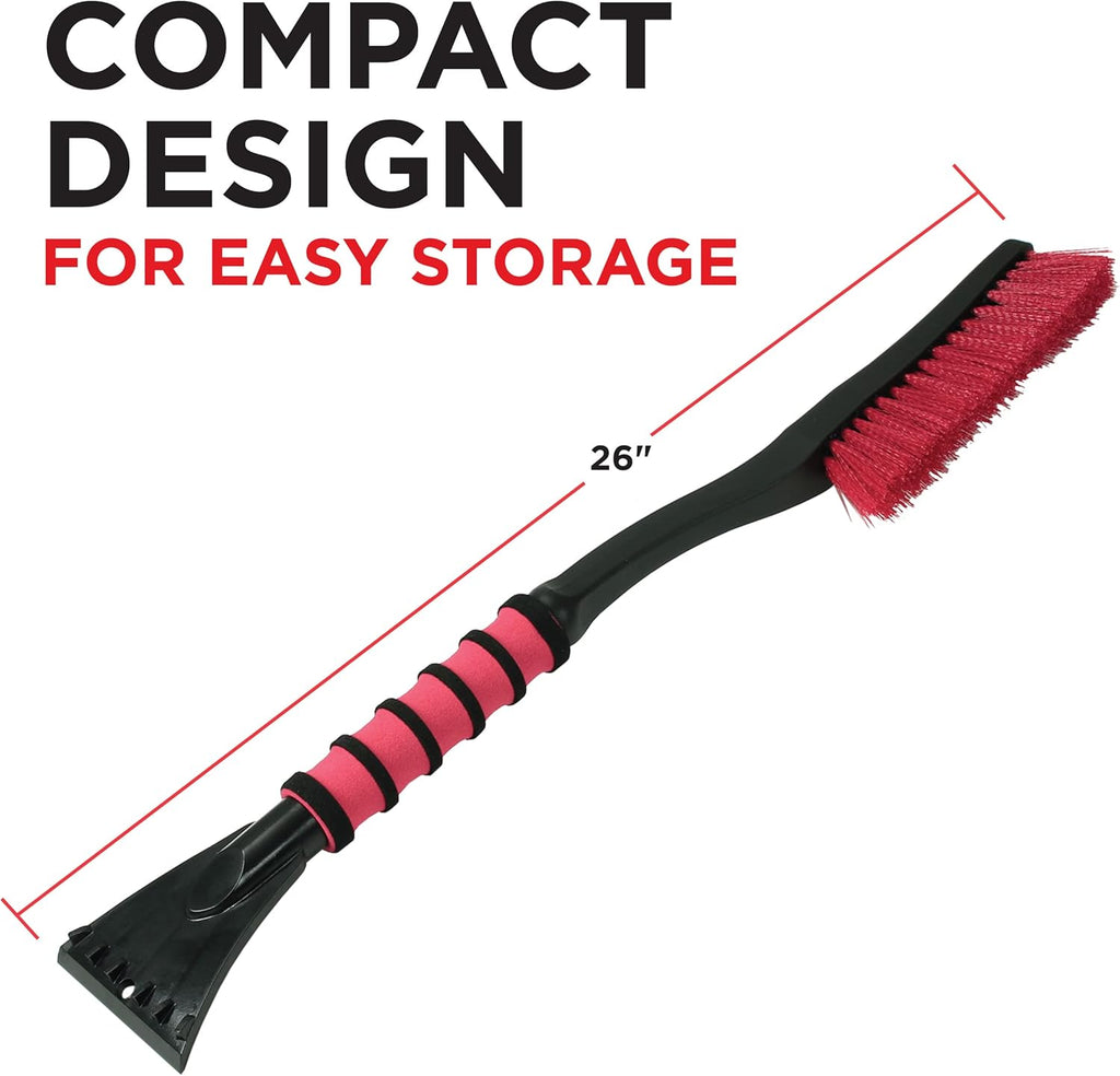 mallory 532 26 inch snow brush with ice scraper for cars trucks suvs and more