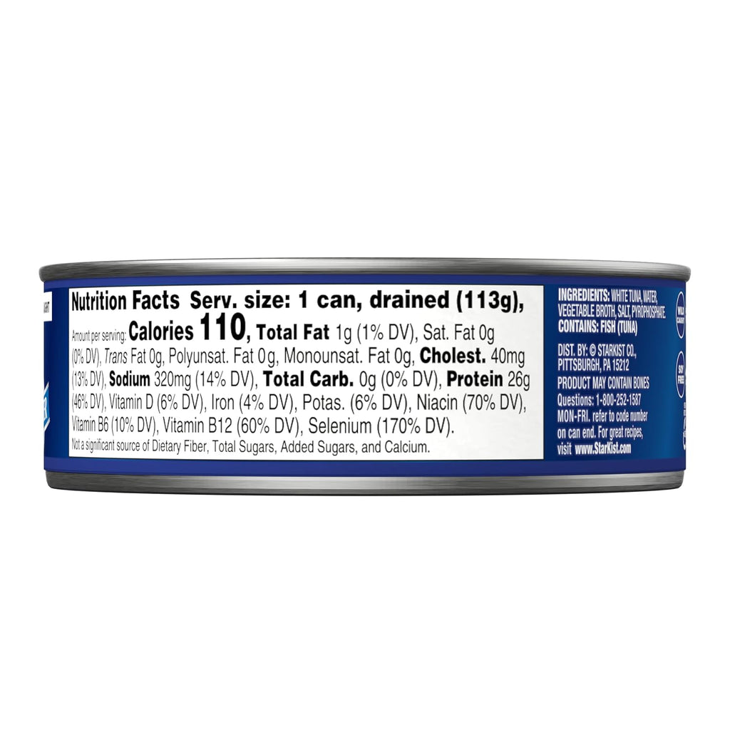 StarKist solid white albacore tuna in water, 5 oz can, pack of 4, non-gmo, dolphin-safe, 4-pack