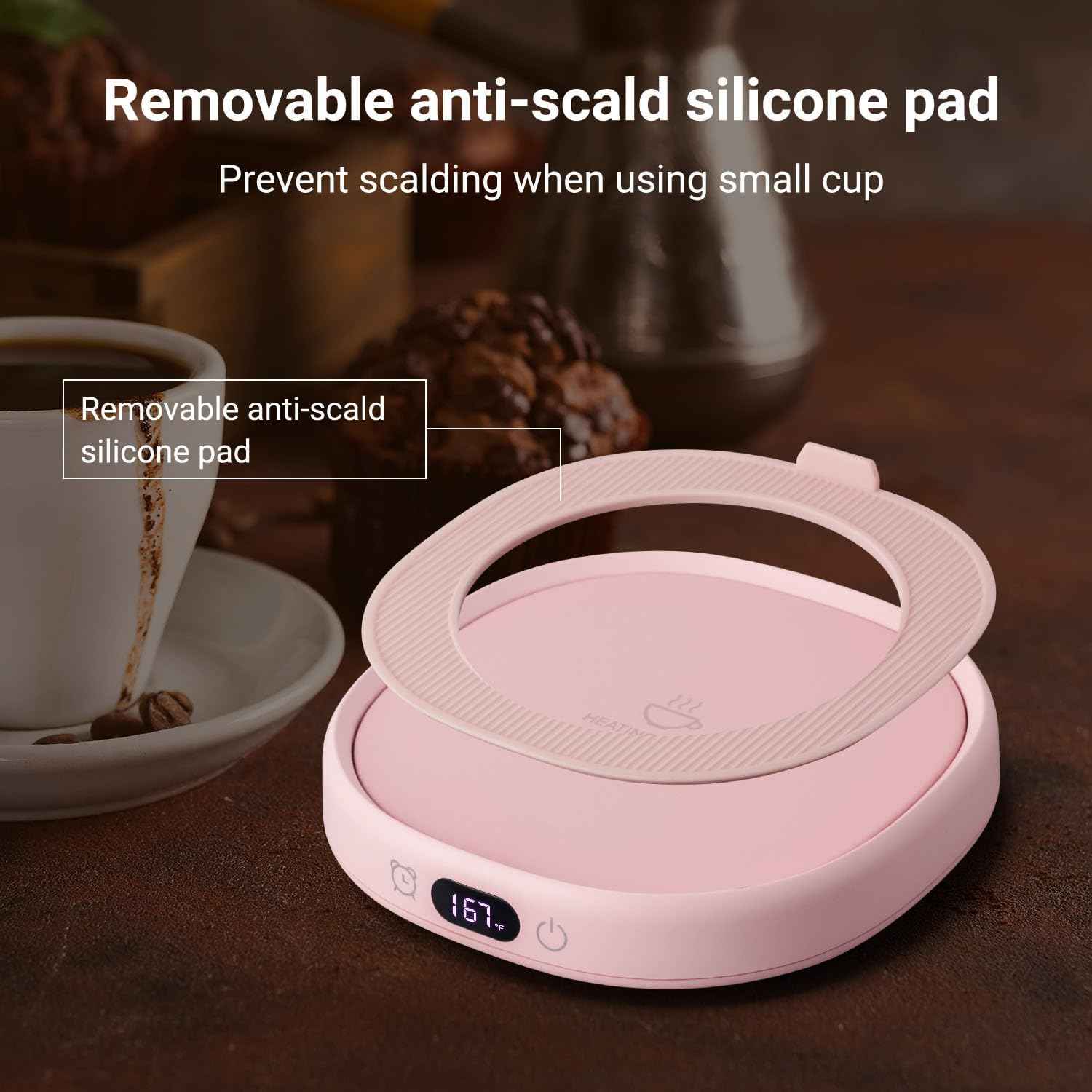 Coffee Mug Warmer & You are Awesome Mug Set, Electric Cup Warmer for Desk, Beverage Warmer with 4 Temperature Setting, 8-Hours Auto Shut Off