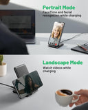 INIU Wireless Charger, 15W Fast Qi Certified Wireless Charging Station with Sleep-Friendly Adaptive Light Compatible with iPhone 16 15 14 13 Pro XS 8 Plus Samsung Galaxy S25 S24 S23 Note 20 Google etc - ShopUS