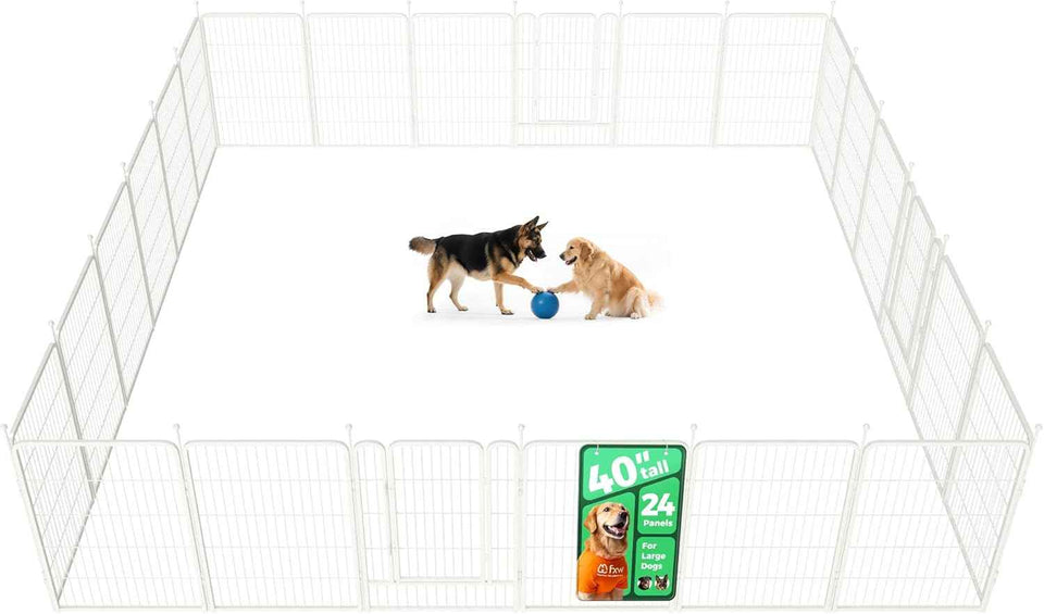 FXW Rollick Unleashed Dog Playpen for Indoor, Yard, RV Camping, 24 inch 8 Panels for Small and Puppy Dogs, Black│Patented