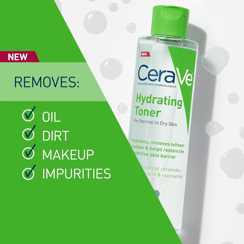 ceraVe Hydrating Toner for Sensitive Dry Skin, 6.8 Fl Oz, Fragrance-Free, Non-Comedogenic