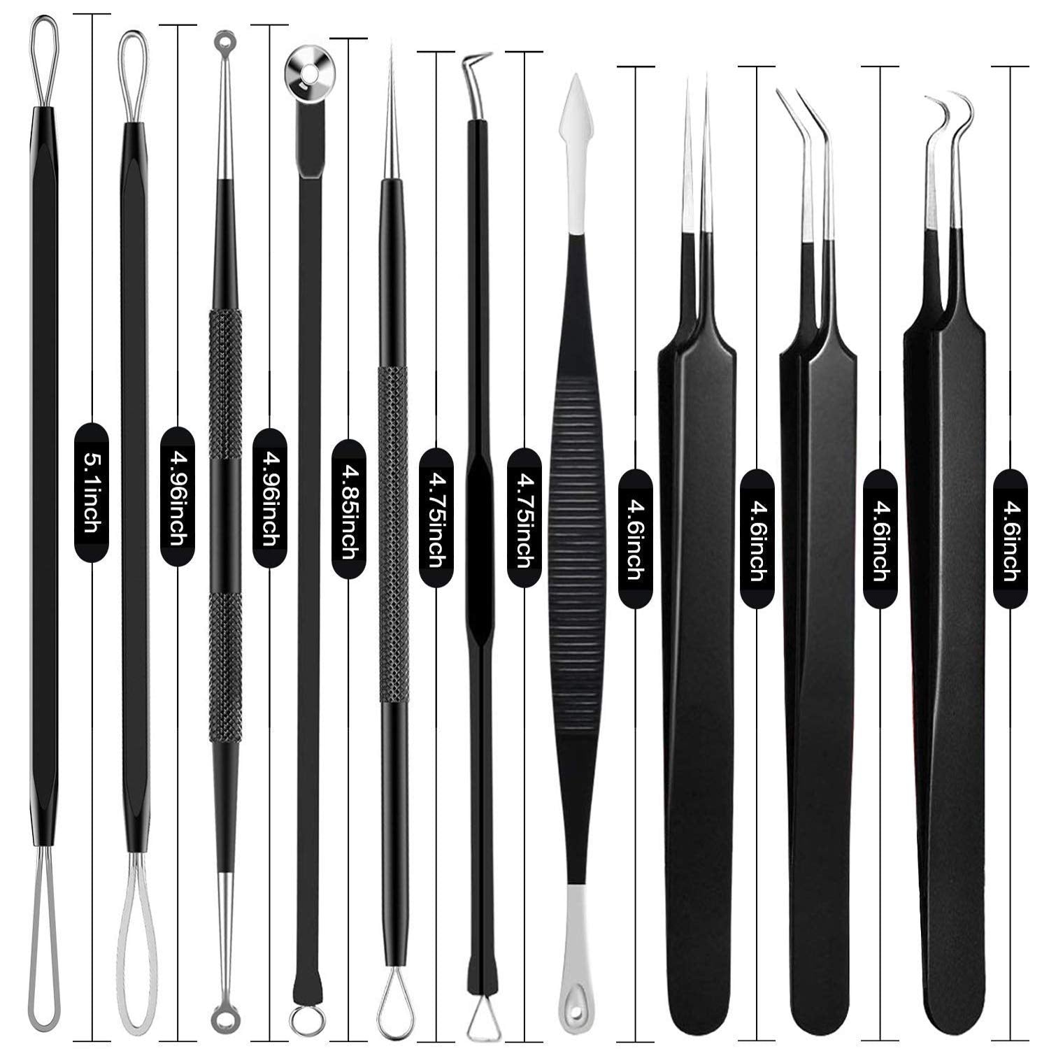 boxoyx 10 pcs pimple remover comedone extractor kit with box for quick and easy removal