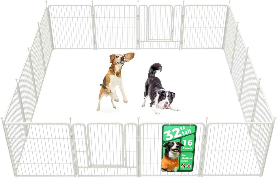 FXW Rollick Unleashed Dog Playpen for Indoor, Yard, RV Camping, 24 inch 8 Panels for Small and Puppy Dogs, Black│Patented