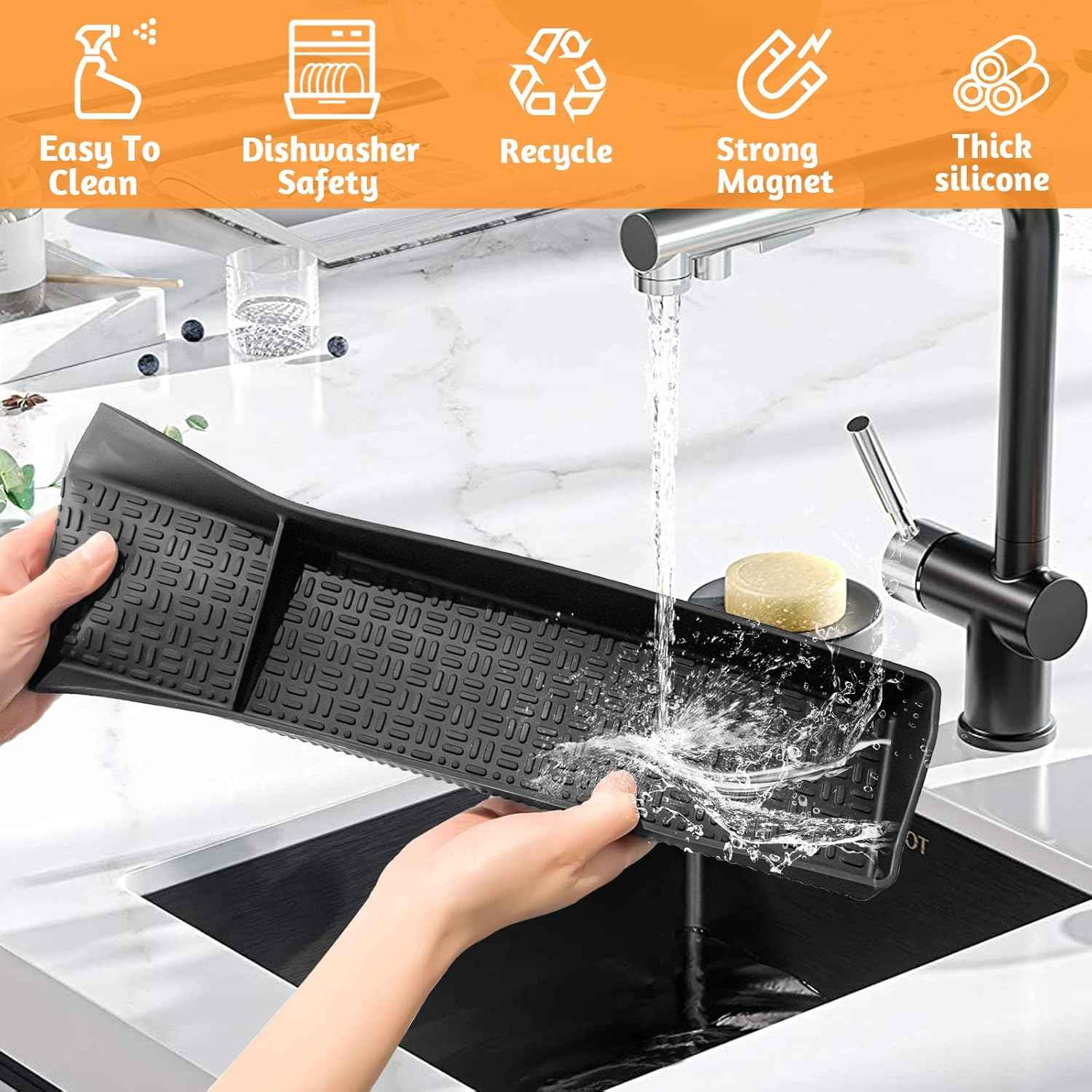 30-Inch Silicone Stove Top Shelf Magnetic for Kitchen Gadgets and Spices