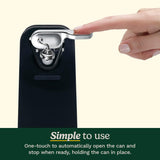 Cuisinart Can Opener with One-Touch Operation, Electric Can Opener for Kitchen Including Magnetic Lid Holder, Automatic Can Opener with Easy Clean Design and Nonslip Base, Black, CCO-50BKN