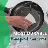 Scotch-Brite Greener Clean Non-Scratch Scrub Sponge, Sponge for Washing Dishes, Cleaning Kitchen, Superior Performance and Made with Sustainable Materials, Dishwasher Safe, 3 Scrub Sponges