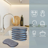 Multi-PLrpose Sponges Kitchen by Scrub-it - Non-Scratch Microfiber sponges for Cleaning, Along with Heavy Duty Scrubbing Power - Reusable Dish Sponge for Dishes, Pots and Pans (6 Pack, Small)