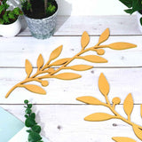 Zzbakress 2 Pieces Wooden Vine Olive Branch Leaf Leaf Wall Decor,Farmhouse Signs for Living Room Decoration (Gold)