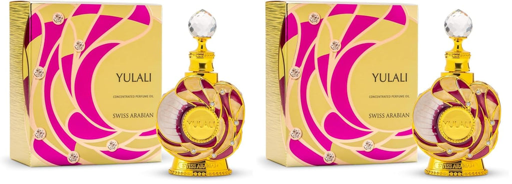 swiss arabian layali rouge 0.5 oz luxury perfume oil fragrance with mango rose and coconut notes