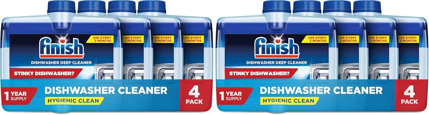 Finish Dishwasher Cleaner Liquid, Deep Cleans Hidden Grease & Limescale, Fights Odors & Maintains Performance, 3 Month Supply, 8.45oz, 1 Bottle